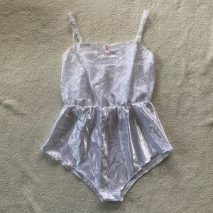 Vintage Avon White Silky Satin & Lace Lingerie Teddy Size 36